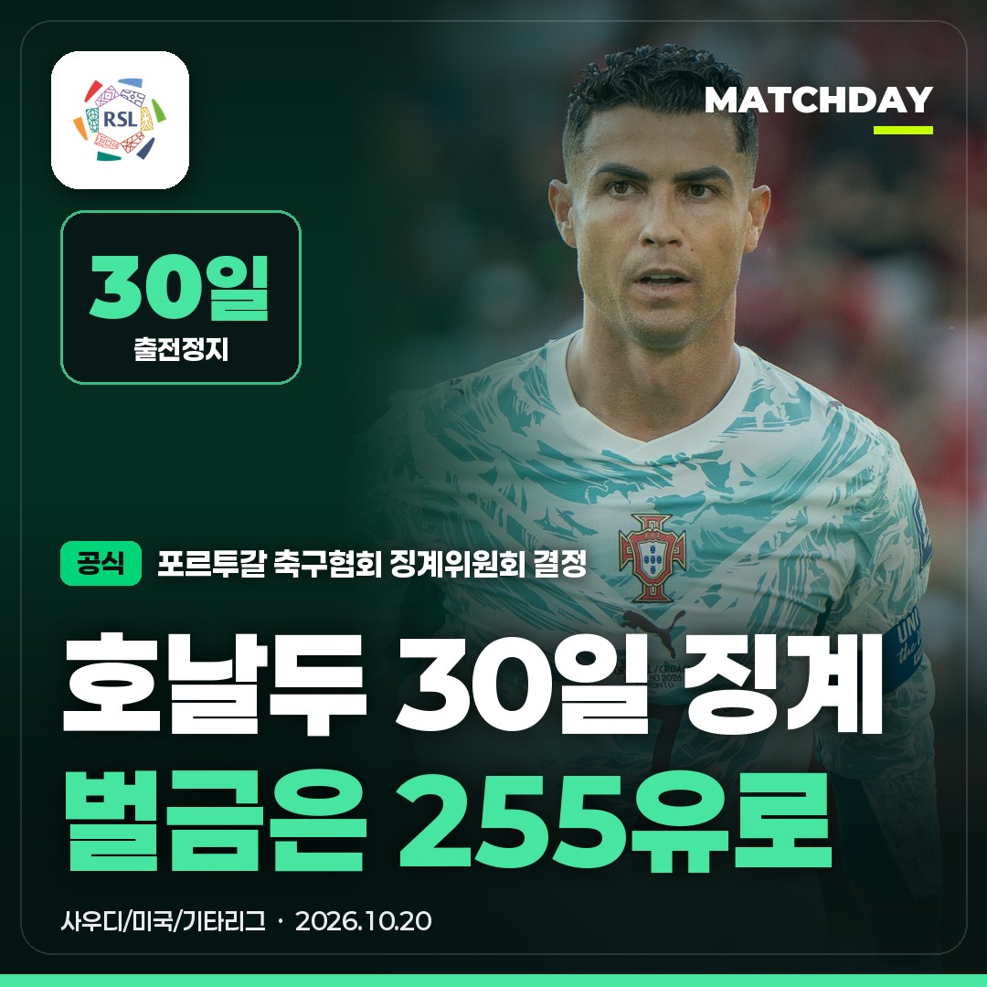 호날두 포르투갈 출전정지