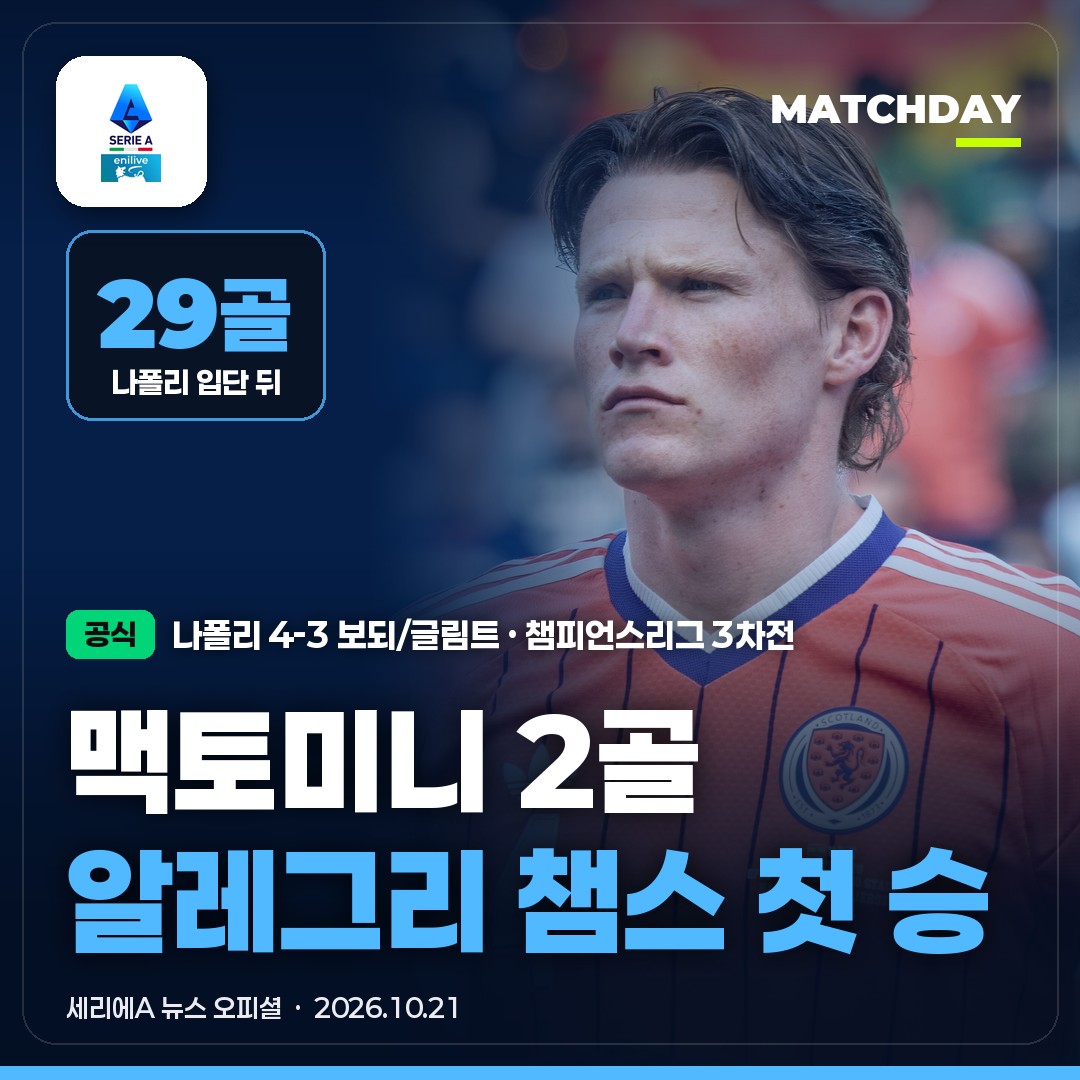 맥토미니 나폴리 알레그리