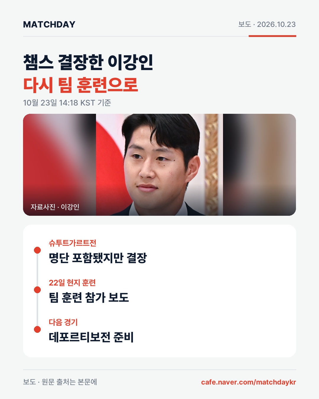 이강인 아틀레티코마드리드 데포르티보 카드