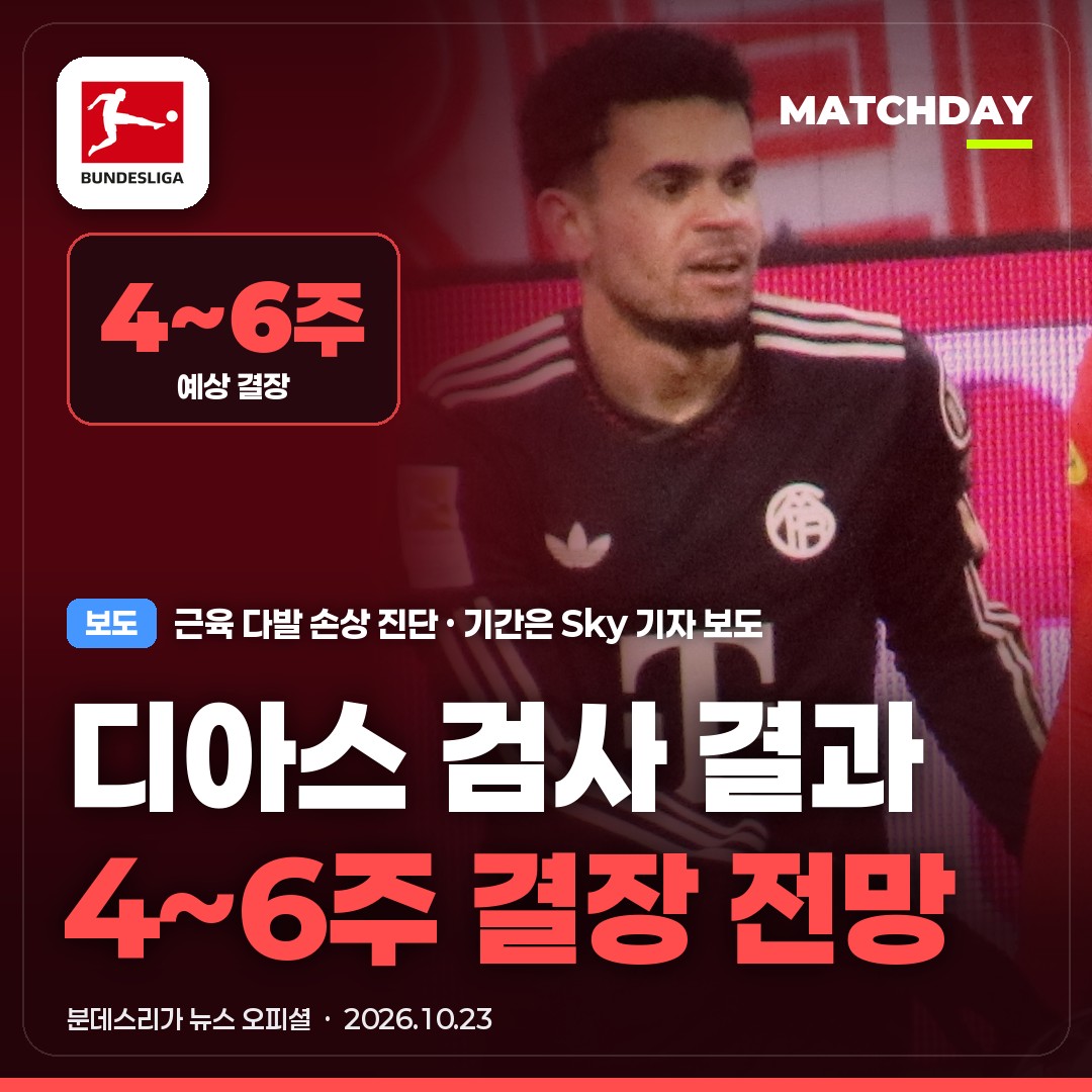 루이스디아스 바이에른뮌헨 부상