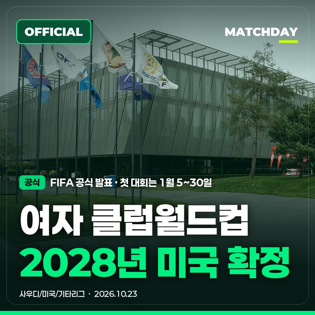 여자클럽월드컵 FIFA 2028년 썸네일
