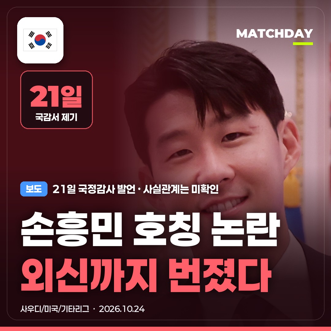 손흥민 축구대표팀 국정감사 썸네일