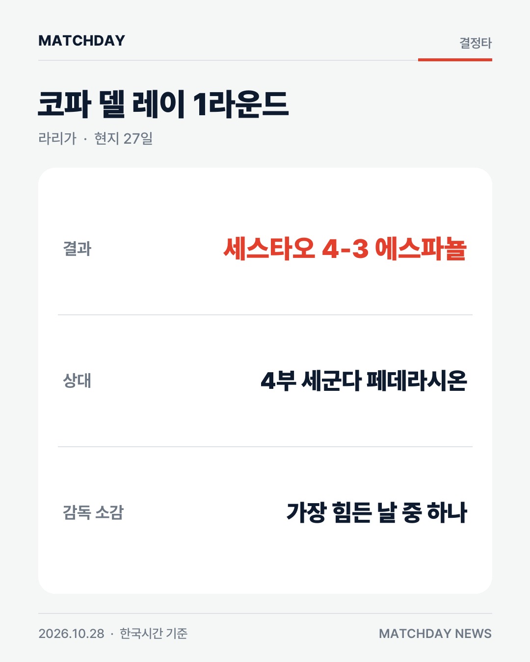 에스파뇰 마놀로곤살레스 감독경질 리포트