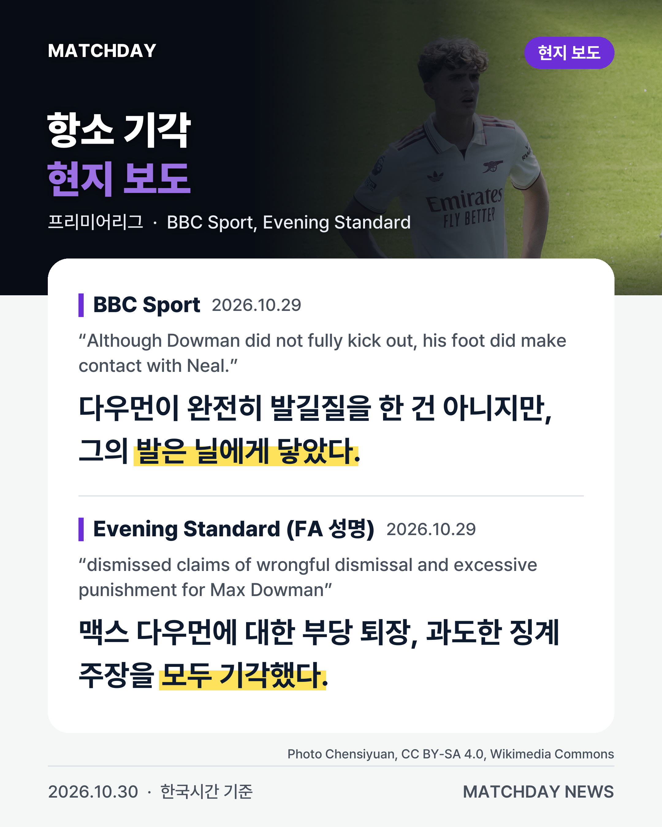 아스널 다우먼 맥스다우먼 카드